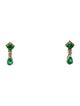Jewelmak 14K Emerald & Diamond Drop Earrings