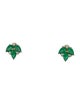 Jewelmak 14K Emerald & Diamond Leaf sd