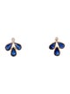 Jewelmak 14K 2.42ctw Sapphire & Diamond Stud Earrings