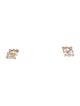 Jewelmak 14K Sapphire & Diamond Oval Star Stud Earrings