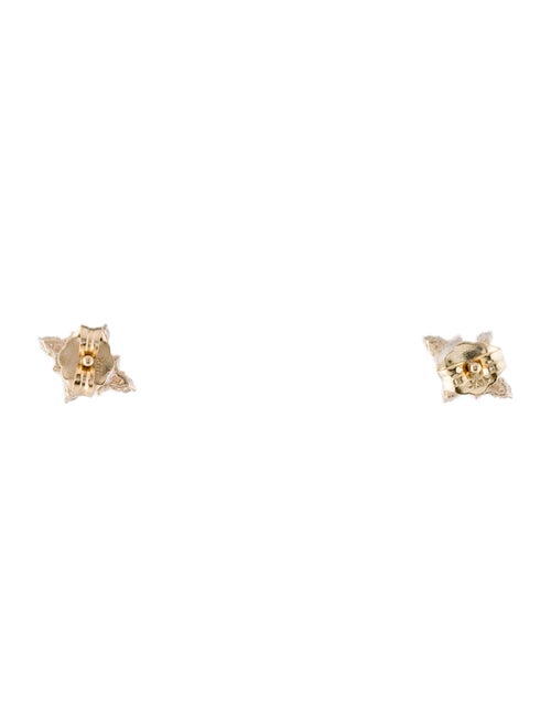 Jewelmak 14K Sapphire & Diamond Oval Star Stud Earrings