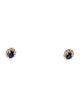 Jewelmak 14K Sapphire & Diamond Stud Earrings