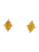 Jewelmak 14K Sapphire & Diamond Stud Earrings