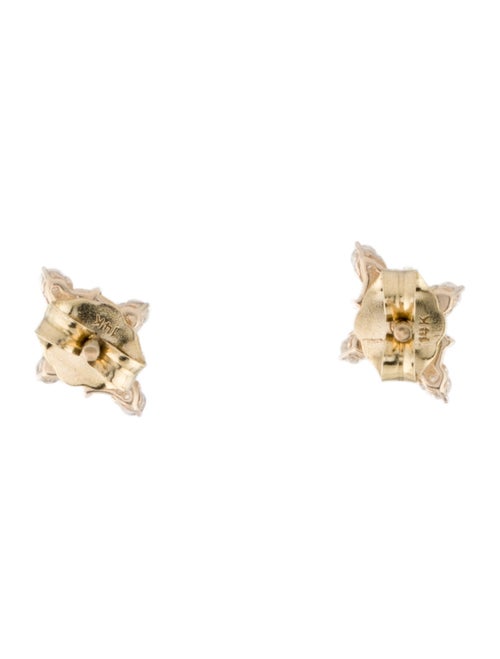 Jewelmak 14K Sapphire & Diamond Stud Earrings