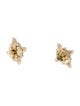 Jewelmak 14K Emerald & Diamond Stud Earrings