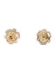 Jewelmak 14K Sapphire & Diamond Flower Cluster Stud Earrings