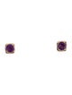 Jewelmak 14K Amethyst Square Stud Earrings