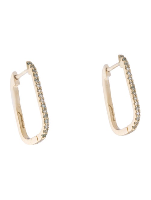 Jewelmak 14K Topaz Hoop Earrings