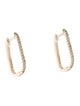 Jewelmak 14K Topaz Hoop Earrings