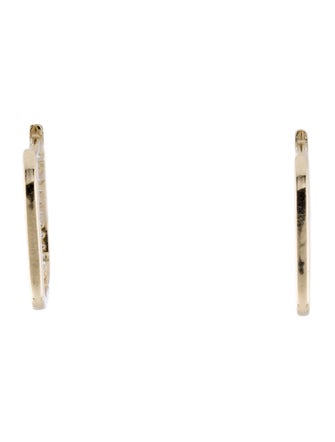 Jewelmak 14K Topaz Hoop Earrings