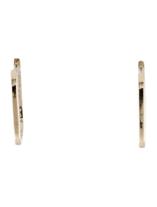 Jewelmak 14K Topaz Hoop Earrings