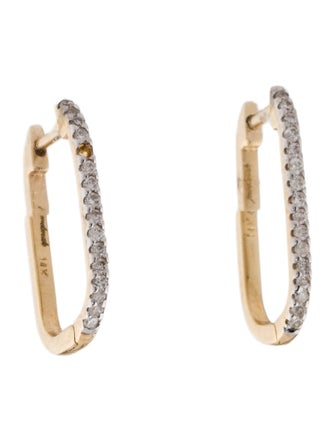 Jewelmak 14K Diamond Hoop Earrings