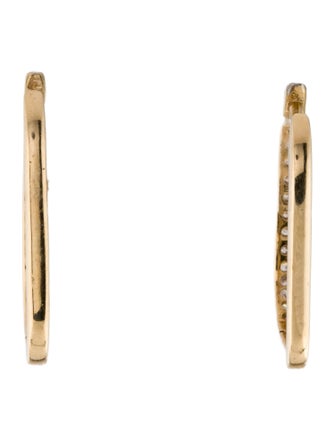 Jewelmak 14K Diamond Hoop Earrings