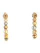 Jewelmak 18K 6.50ctw Sapphire Hoop Earrings