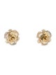 Jewelmak 14K Sapphire & Diamond Flower Cluster Stud Earrings