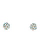 Jewelmak 14K 1.22ct Topaz & Diamond Flower Cluster Stud Earring