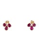 Jewelmak 14K 3.21ctw Ruby & Diamond Stud Earrings