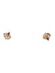 Jewelmak 14K 1.24ct Ruby & Diamond Leaf Stud Earrings