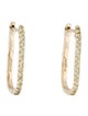Jewelmak 14K Peridot Hoop Earrings