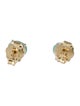 Jewelmak 14K Emerald & Diamond Stud Earrings