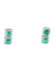 Jewelmak 14K 1.81ctw Emerald & Diamond Drop Earrings