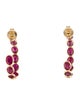 Jewelmak 18K Ruby Hoop Earrings