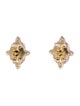 Jewelmak 14K Pink Sapphire & Diamond Stud Earrings