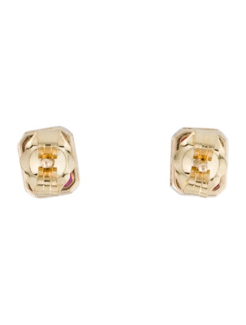 Jewelmak 14K Ruby Stud Earrings
