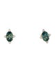 Jewelmak 14K Sapphire & Diamond Stud Earrings