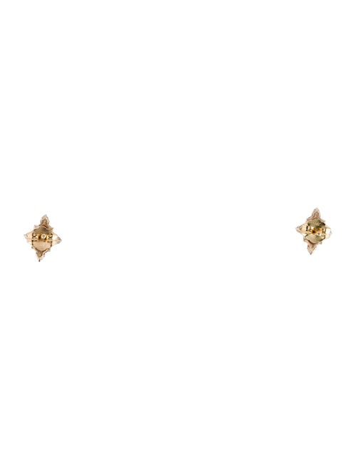 Jewelmak 14K Ruby & Diamond Stud Earrings