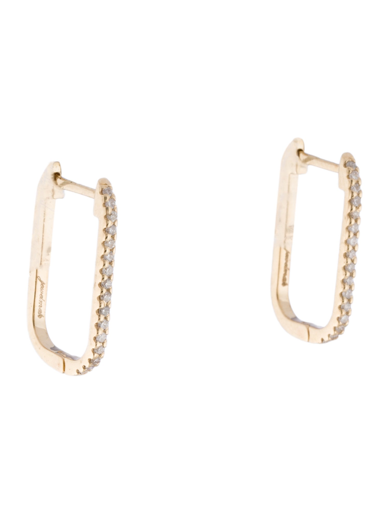 Jewelmak 14K Diamond Hoop Earrings
