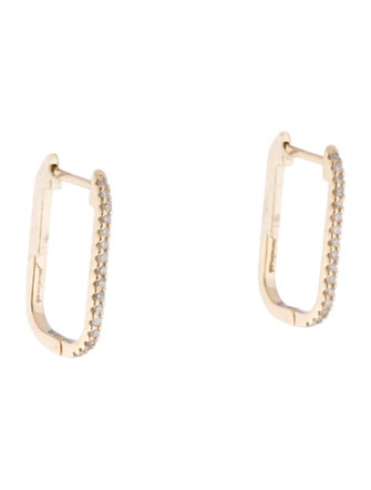 Jewelmak 14K Diamond Hoop Earrings