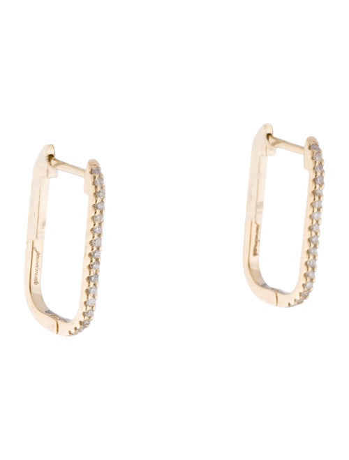 Jewelmak 14K Diamond Hoop Earrings