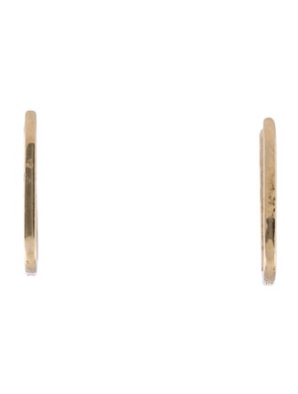 Jewelmak 14K Diamond Hoop Earrings