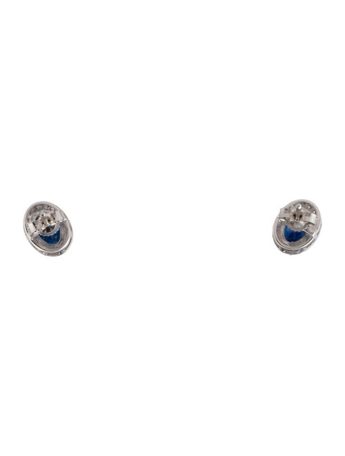 Jewelmak 18K Sapphire & Diamond Stud Earrings