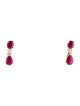 Jewelmak 14K Ruby & Diamond Drop Earrings