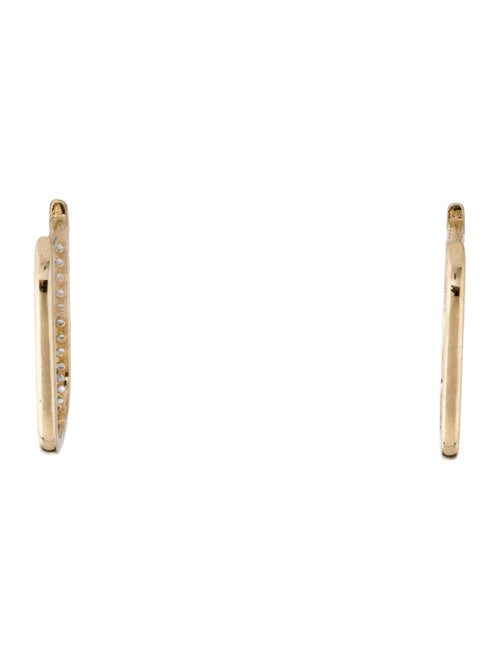 Jewelmak 14K Blue Topaz U Hoop Earrings