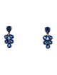 Jewelmak 14K 2.51ctw Sapphire Drop Earrings