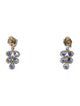 Jewelmak 14K 2.51ctw Sapphire Drop Earrings