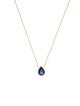 Jewelmak 14K Sapphire Pendant Necklace