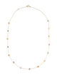 Jewelmak 18K 4.11ctw Sapphire Multicolor Station Necklace