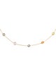 Jewelmak 18K 4.11ctw Sapphire Multicolor Station Necklace