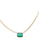 Jewelmak 14K 1.08ct Emerald Pendant Necklace