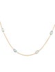 Jewelmak 14K 3.86ctw Topaz Station Necklace