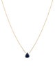 Jewelmak 14K 1.17ct Sapphire Pendant Necklace