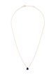 Jewelmak 14K 1.17ct Sapphire Pendant Necklace
