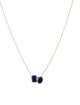 Jewelmak 14K Sapphire & Diamond Pendant Necklace