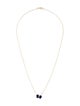 Jewelmak 14K Sapphire & Diamond Pendant Necklace