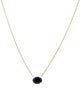 Jewelmak 14K 1.68ct Sapphire Pendant Necklace