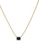 Jewelmak 14K Sapphire & Diamond Pendant Necklace